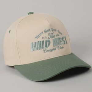 117- Cream and Sage ‘Wild West Messy Hair Don’t Care’ Cap